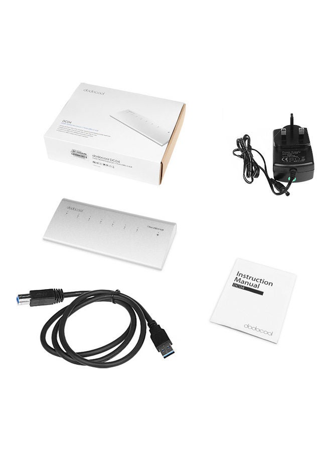 dodocool - 7-Port USB 3.0 Hub Silver - Image 1