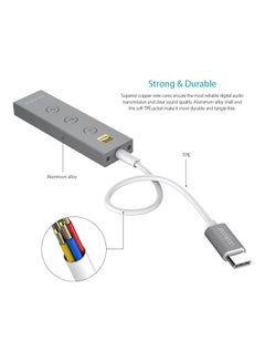 dodocool USB-C To 3.5mm Audio Jack Adapter Grey  - Image 5