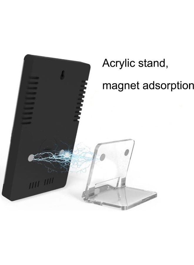 AnneFish - LED Digital Desktop Mirror Alarm Clock Black 6.2 x 8.5 x 15.3cm - Image 1