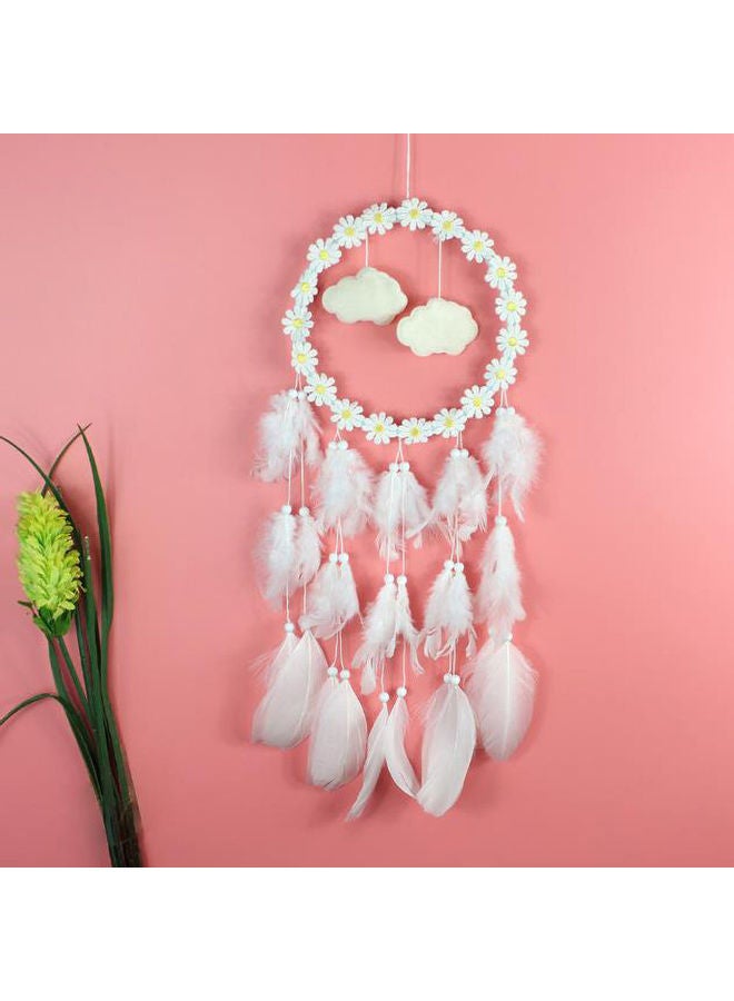 AnneFish Little Daisy Feather Dream Catcher White 60cm  - Image 3