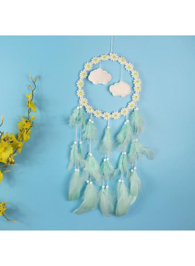 AnneFish - Little Daisy Feather Dream Catcher Green 60cm - Image 1