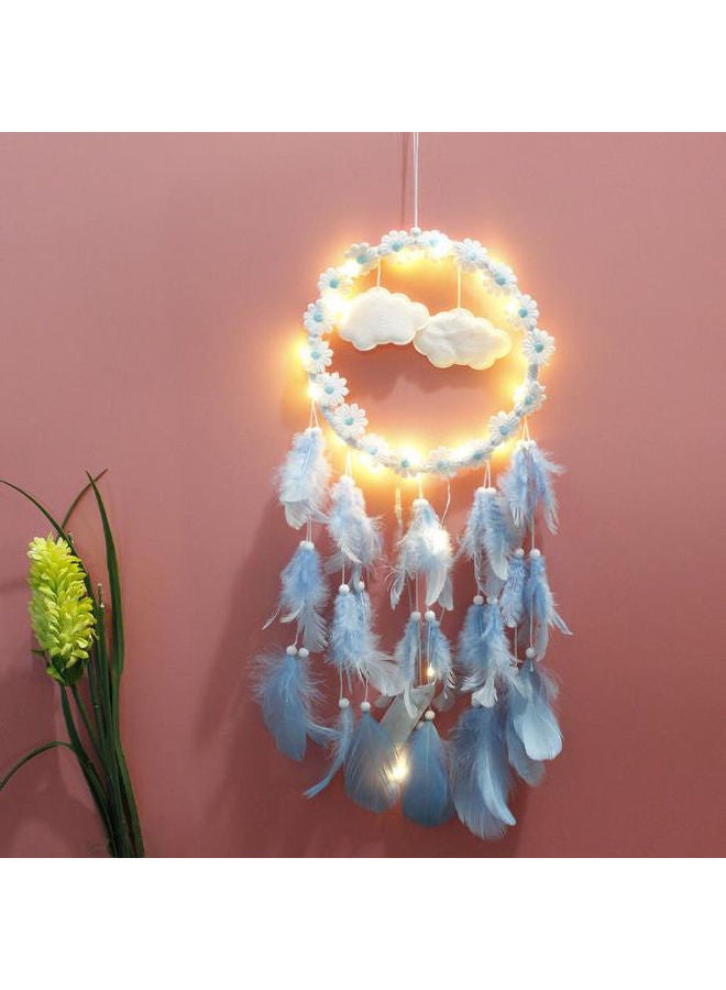 AnneFish Little Daisy Feather Dream Catcher Blue - Image 1