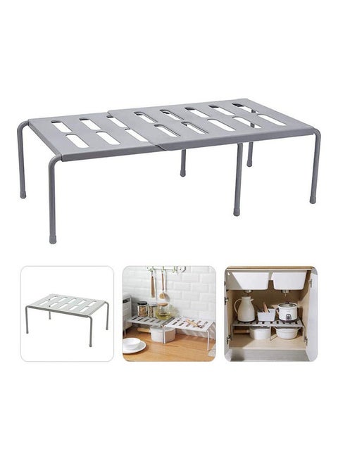 Counter Shelf Storage Organizer Grey 36x24x15cm