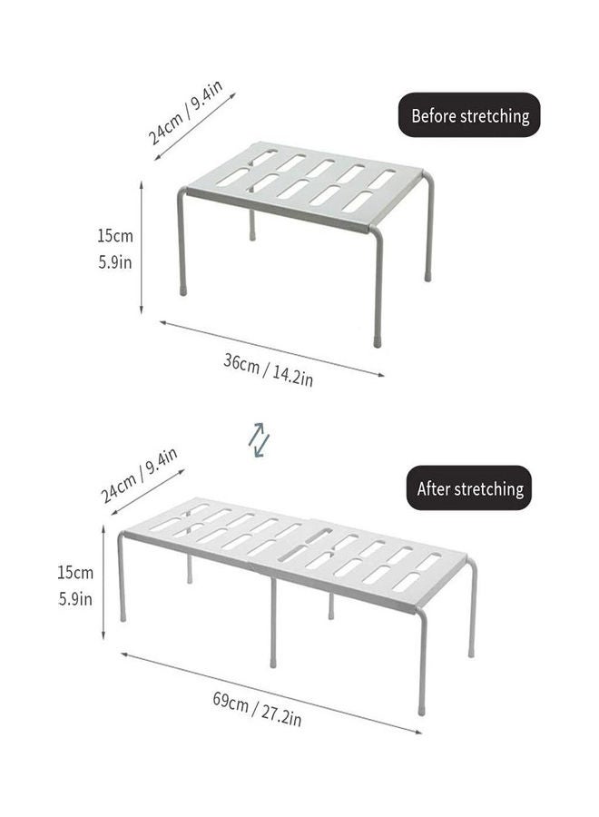 Counter Shelf Storage Organizer Grey 36x24x15cm - Image 2