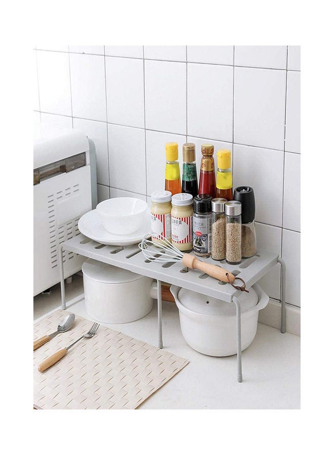 Counter Shelf Storage Organizer Grey 36x24x15cm - Image 3