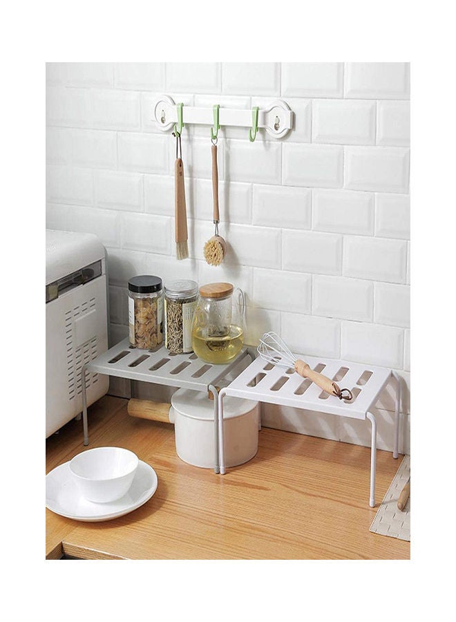 Counter Shelf Storage Organizer Grey 36x24x15cm - Image 5
