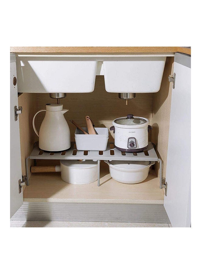 Shelf Organiser Rack White 36x24x15cm - Image 2