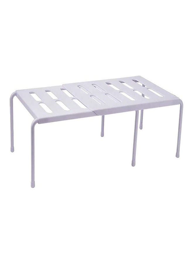 Shelf Organiser Rack White 36x24x15cm - Image 3