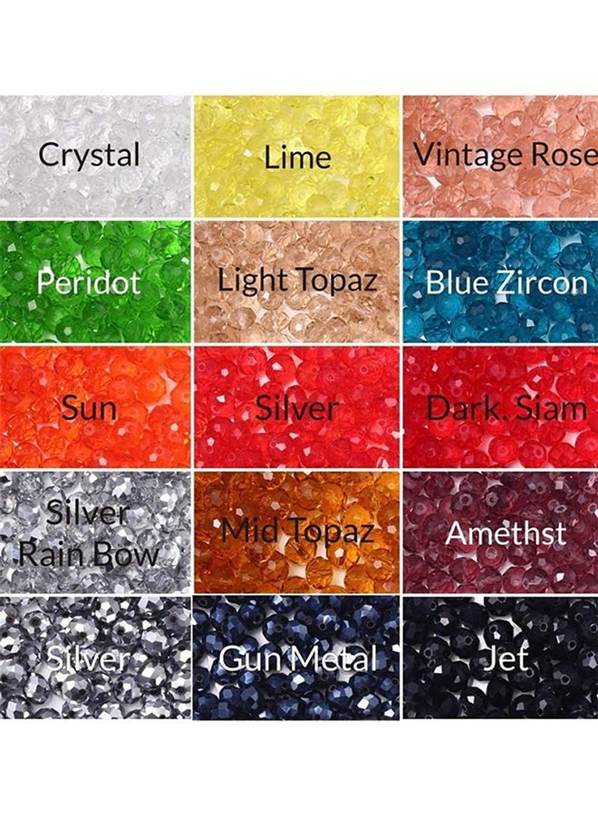SAPU - 1500-Piece Glass Beads For Jewelery Making - Image 1