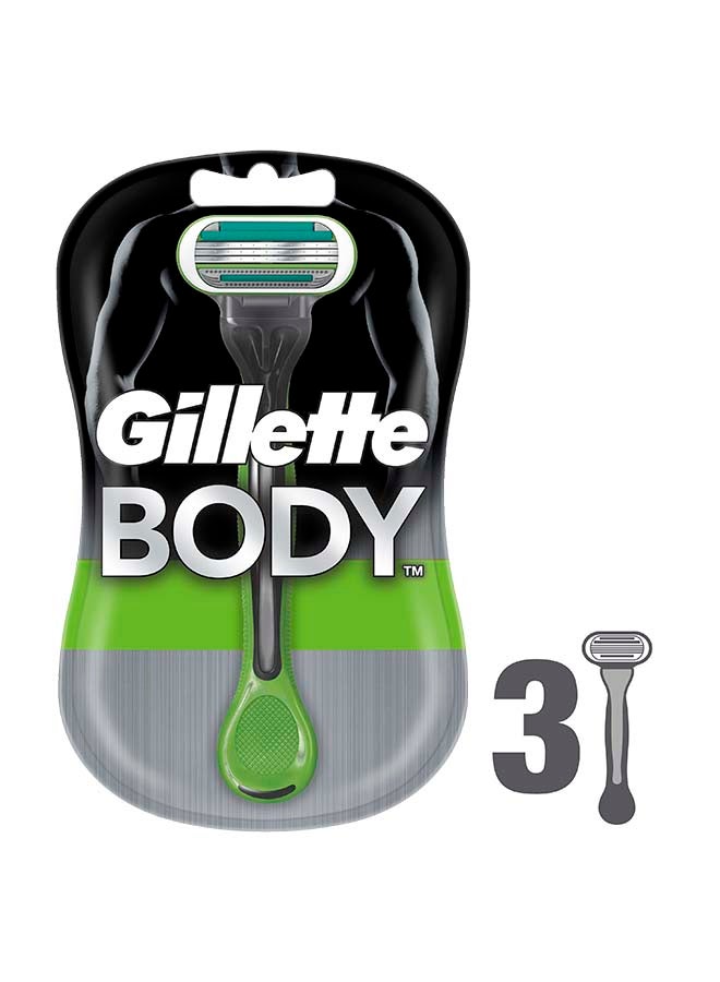 Gillette Body Men’S Disposable Razors, 3 Count One Size - Image 1