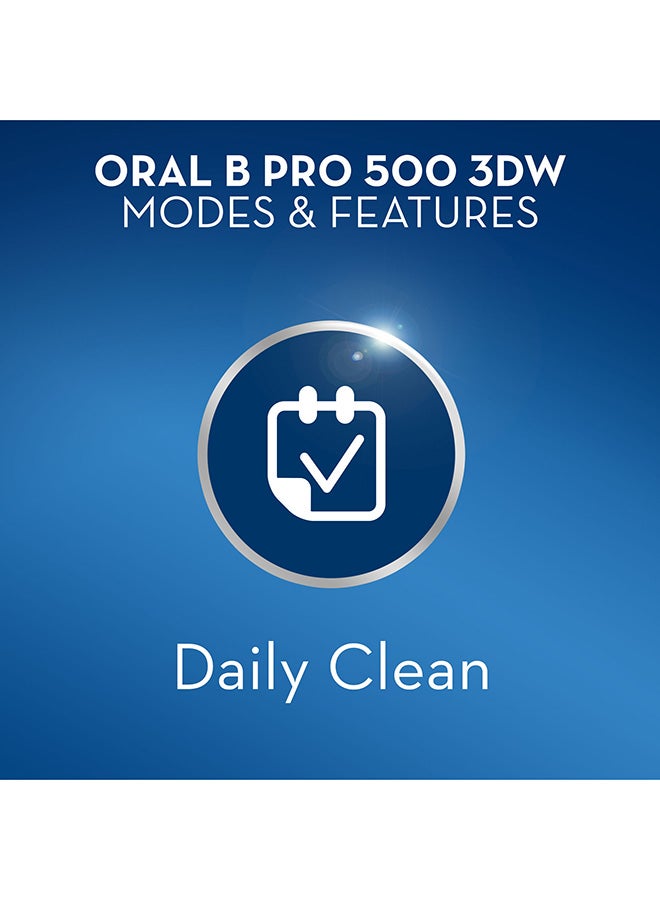 Oral-B - PRO 500 3D White Electric Rechargeable Toothbrush Powered By Braun - Image 1