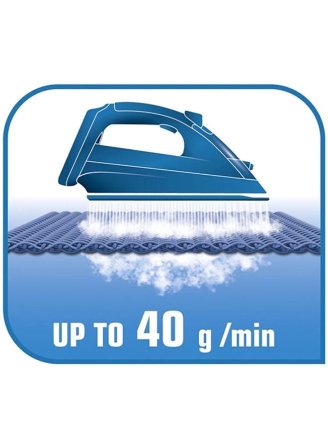 Tefal - Aquaspeed precision Steam Iron, 190 g Steam Boost, Auto-off,  Durilium Autoclean Technology Soleplate 2600.0 W FV5546 Blue/White - Image 1