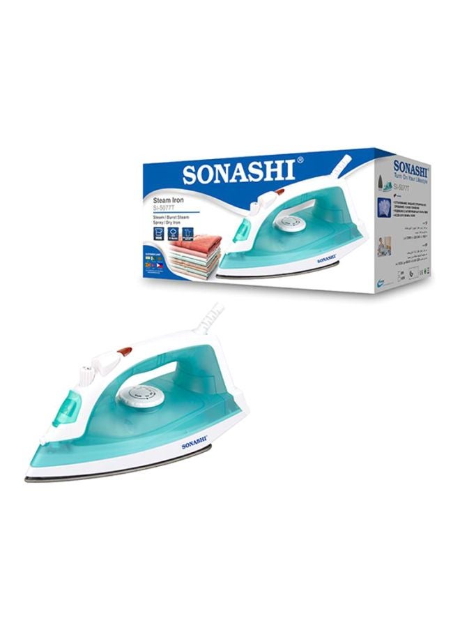 Steam Iron - Non-Stick Coated Soleplate with Steam | 3 Modes - Burst Steam, Spray, Dry Iron | With 100% Active Steam Holes 1600 W SI-5077TG Green/White - v1615981218/N38996696A_6