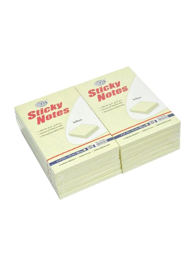 FIS 12-Piece Sticky Notes Set Yellow  - Image 3