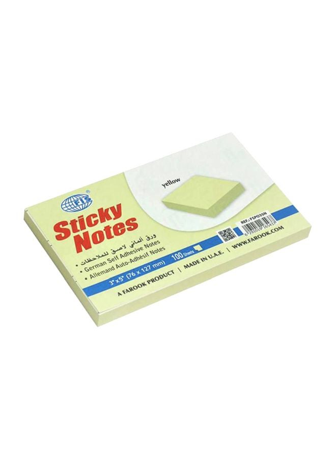 FIS 12-Piece Sticky Notes Set Yellow - Image 1