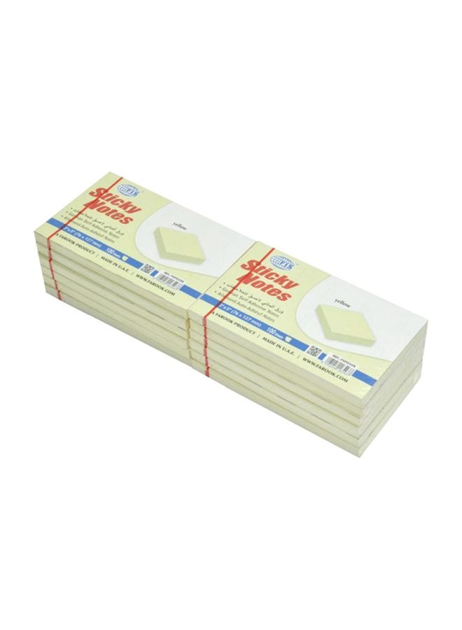 FIS 12-Piece Sticky Notes Set Yellow - Image 3
