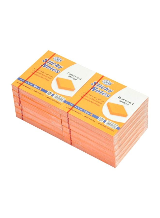 FIS Sticky Notes (12x100 Sheets) Fluorescent Orange - Image 3
