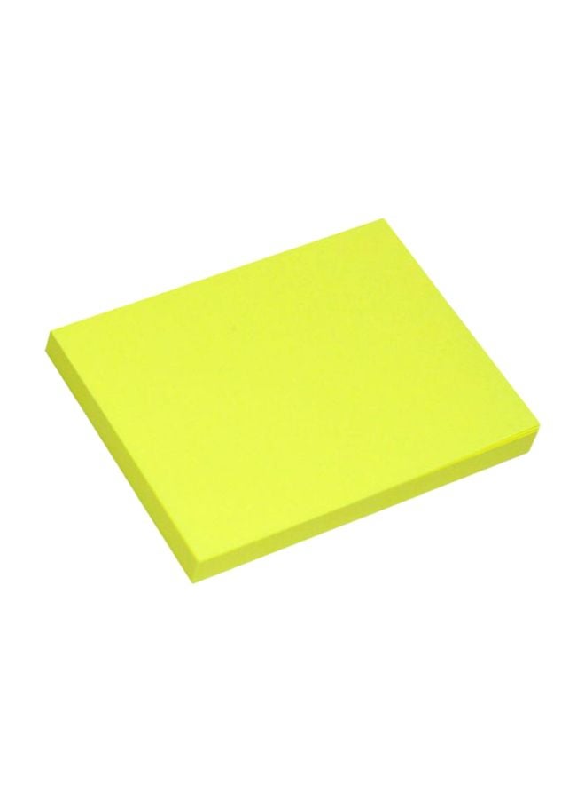 FIS 12-Piece Sticky Notes Set Fluroscent Yellow - Image 2