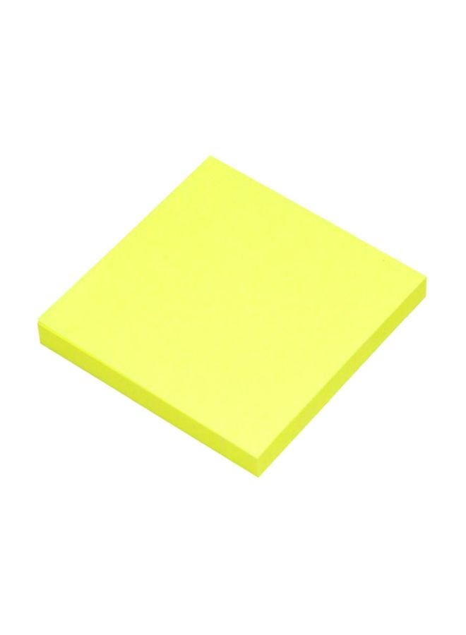 إف اي أس  ورق ملاحظات لاصق (12×100 ورقة) أصفر فلوري  - Image 2