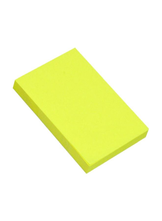 إف اي أس  ورق ملاحظات لاصق (12×100 ورقة) أصفر فلوري - Image 2
