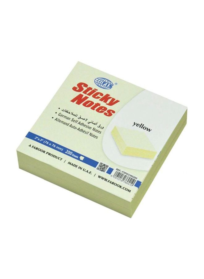 FIS 6-Piece Sticky Notes Set Yellow  - Image 1