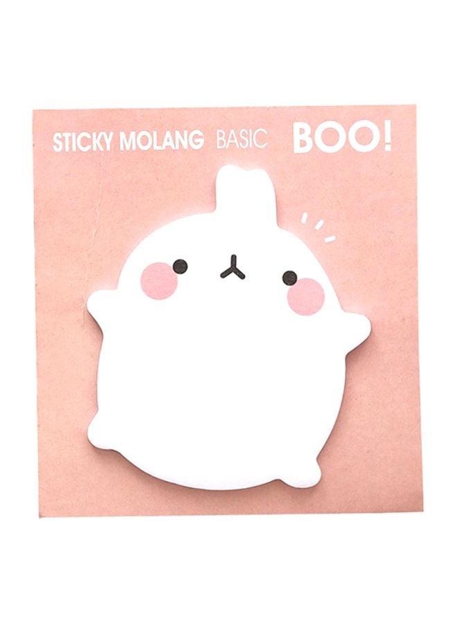 شاربدو ورق ملاحظات لاصق وردي/أبيض - Image 1