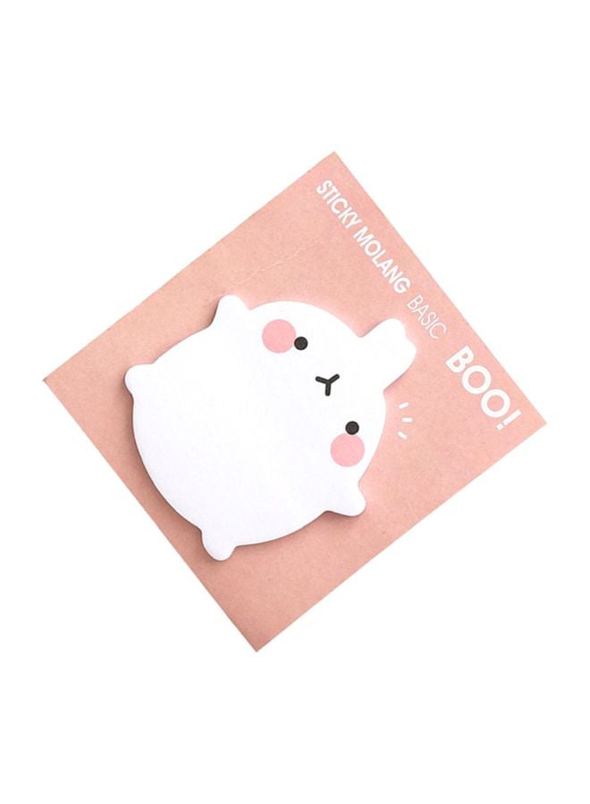 شاربدو ورق ملاحظات لاصق وردي/أبيض - Image 2