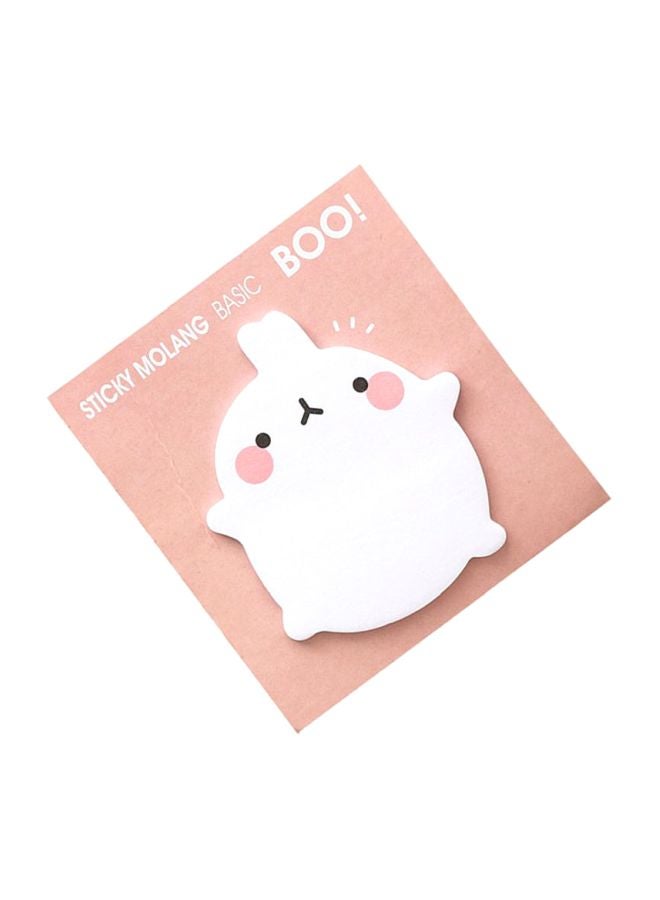 شاربدو ورق ملاحظات لاصق وردي/أبيض - Image 3