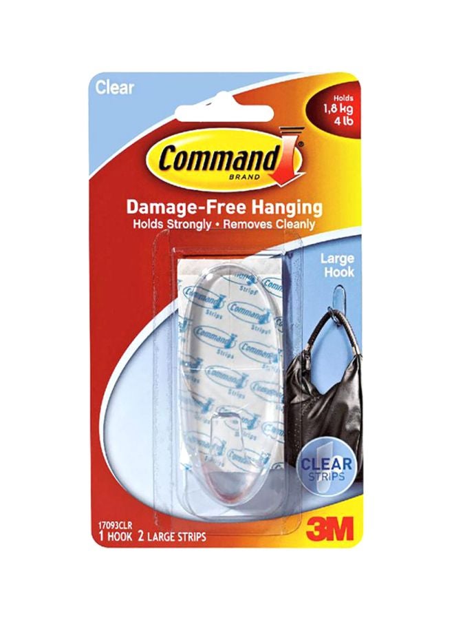 ثري ام خطاف ديزاينر كبير مزوّد بشريطين شفاف