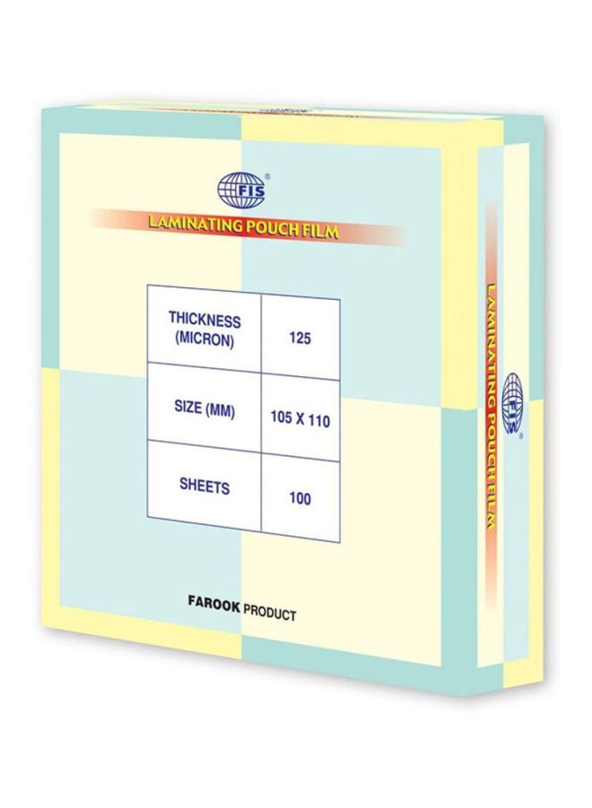 FIS 100-Piece Laminating Films Clear - Image 2