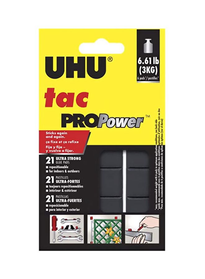 UHU 21-Piece PROPower Glue Pad Set Black - Image 1