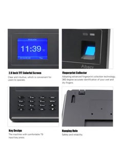 Aibecy Biometric Time Attendance Machine Black  - Image 5