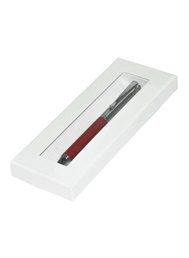 FIS Ballpoint Pen With Wrapper And Gift Box Silver/Red - Image 2