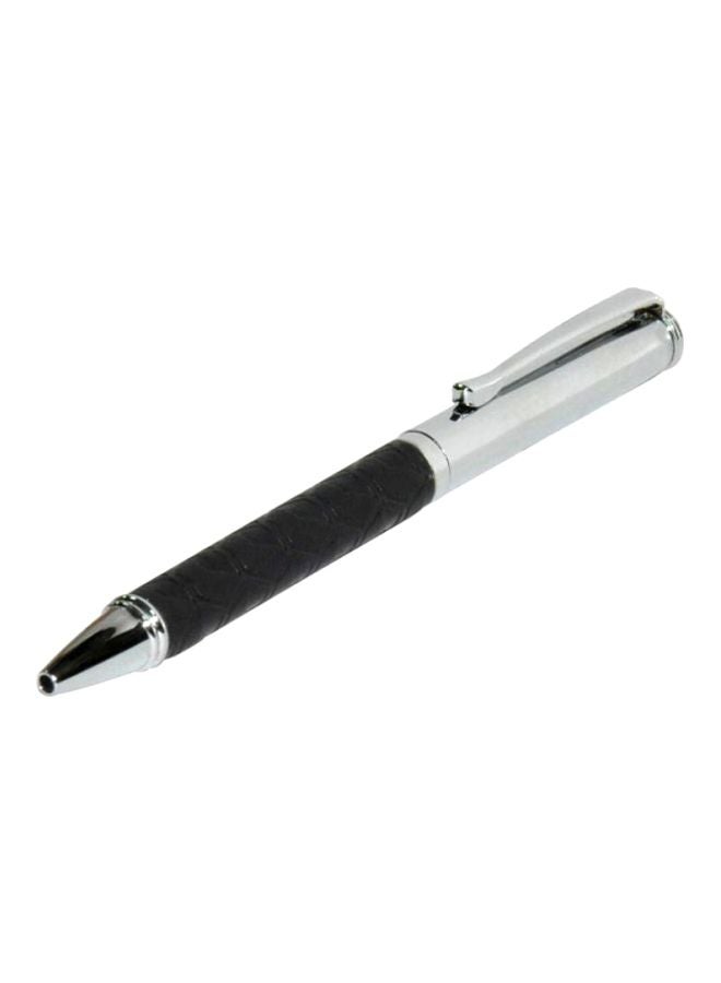 إف اي أس  قلم حبر جاف بغلاف من البولي يوريثان المزخرف مع علبة هدايا أسود/فضي - Image 1