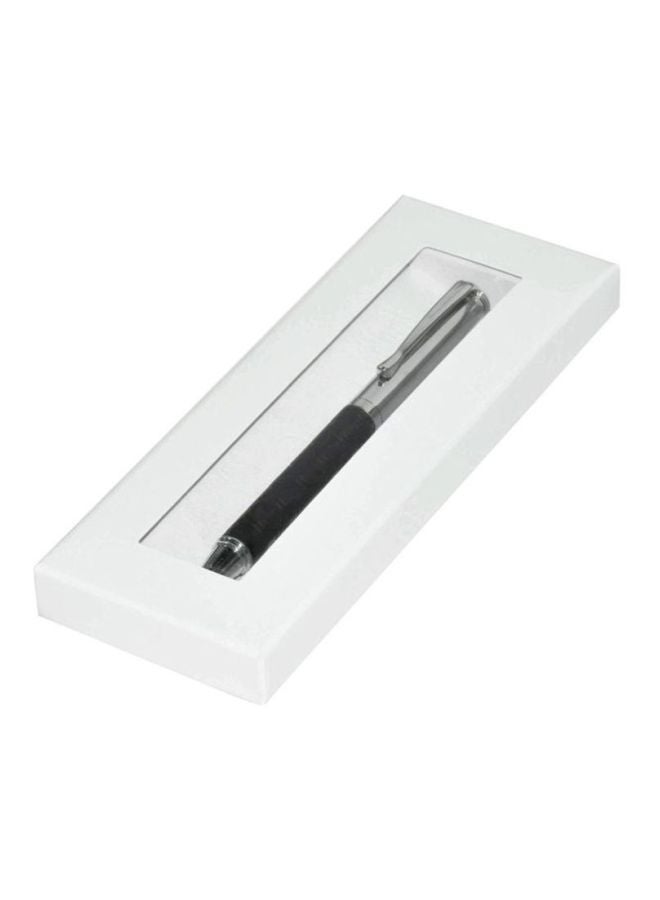 إف اي أس  قلم حبر جاف بغلاف من البولي يوريثان المزخرف مع علبة هدايا أسود/فضي - Image 2