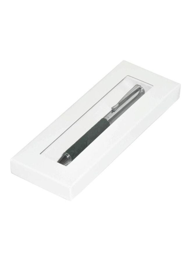 إف اي أس  قلم حبر جاف بغلاف من البولي يوريثان المزخرف مع علبة هدايا فضي / أخضر - Image 2