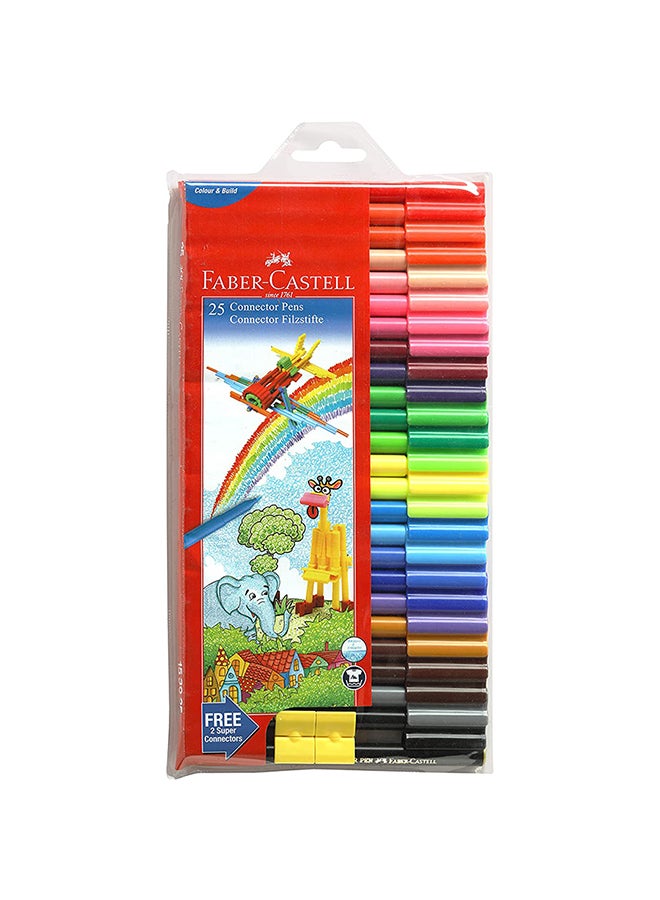 فابير كاستل مجموعة أقلام بتصميم متشابك من 25 قلماً متعدد الألوان - Image 1