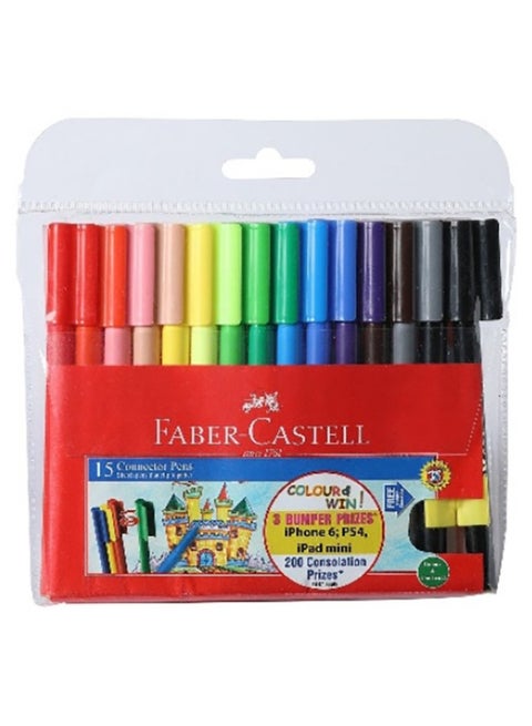 15-Piece Connector Pens Set Multicolor