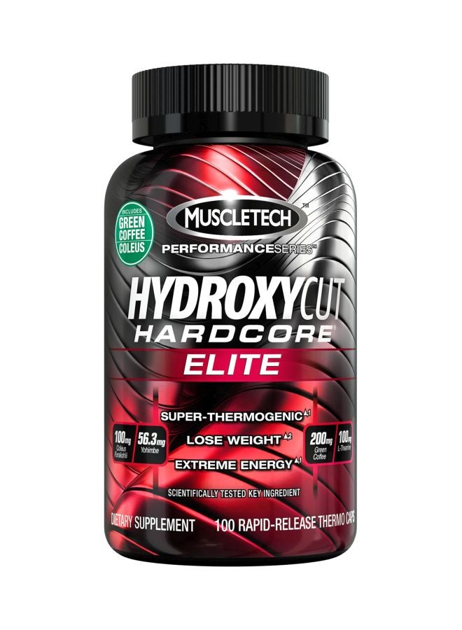 MuscleTech - Hydroxycut Hardcore Elite Dietary Supplement - Unflavored - 100 Capsules - Image 1
