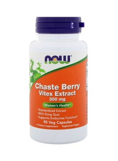 Chaste Berry Vitex Extract Dietary Supplement - 90 Veg Capsules - v1615982249/N37101664A_1