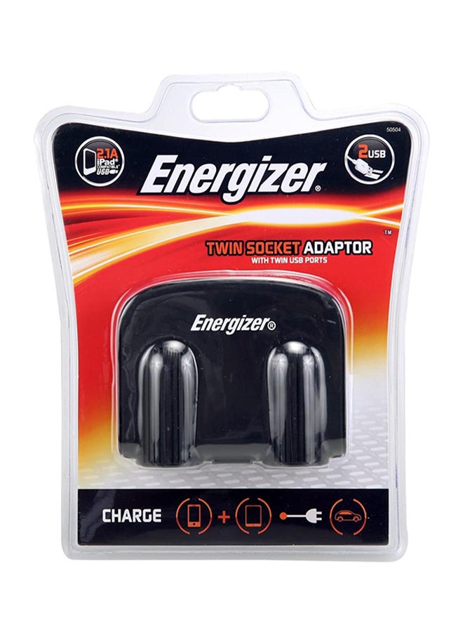 Energizer Twin 12V Socket Adaptor 50504 