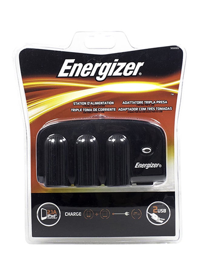 Energizer Triple 12V Socket Adaptor With USB Ports  - Image 4