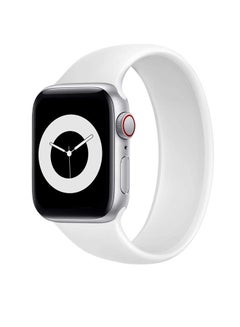 Solo Loop Stretchable Silicone Replacement Strap For Apple Watch 38/40 mm White