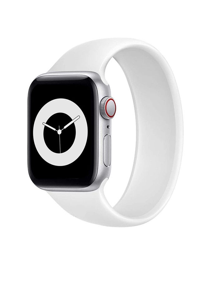INEIX - Solo Loop Stretchable Silicone Replacement Strap For Apple Watch 38/40 mm White - Image 1