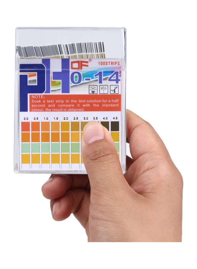 Generic 100-Piece pH Test Paper Stripe Multicolour  - Image 1