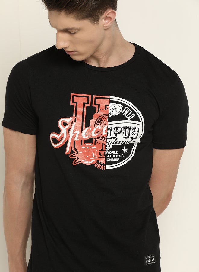 ABOF Crew Neck Stylish T-shirt Red/Black/ White - Image 3