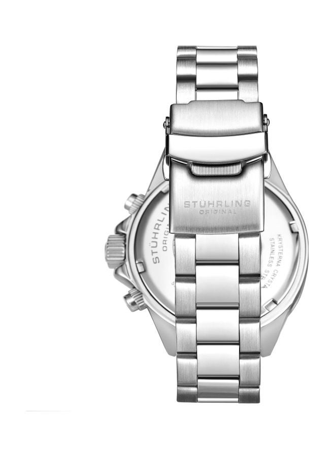 Stuhrling Men's Aquadiver Chronograph Watch 3961A.3 - 42 mm - Silver - Image 2
