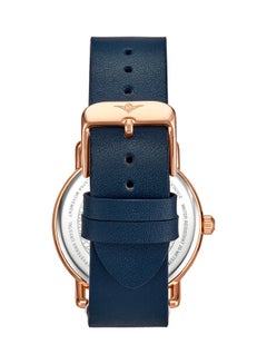 Stuhrling Men's Leather Analog Watch 3901.3 - 38 mm - Blue  - Image 2
