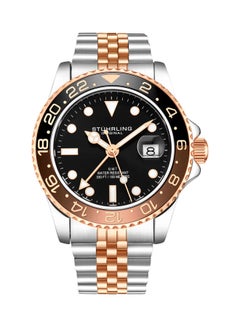 Stuhrling Men's Meridian Diver Analog Watch 3968.4 - 42 mm - Silver/Gold  - Image 1