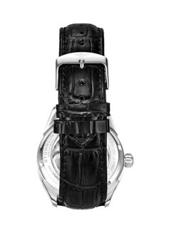 Stuhrling Men's Leather Automatic Skeleton Watch 3918.1 - 43 mm - Black  - Image 2
